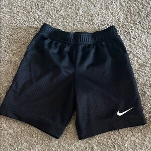 Nike Black Mesh Shorts with White Swoosh